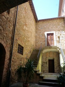 Inside courtyard of Il Cassero.
