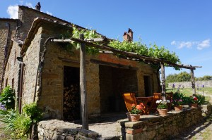 One of the buildings at Gargonza Castle