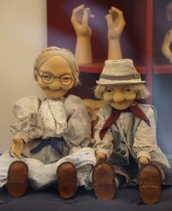 Hand crafted wooden dolls by woodcarver in Orvieto